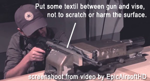 How to fix the position of gun